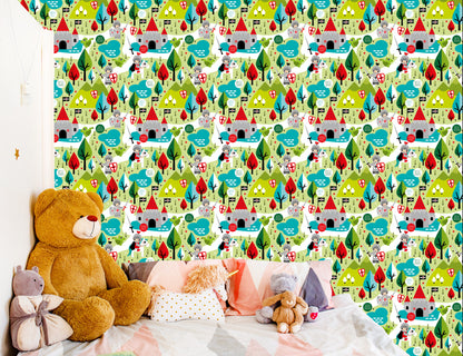 Wallpaper A Fairy-Tale For Children, Knights, Dragons, Trees