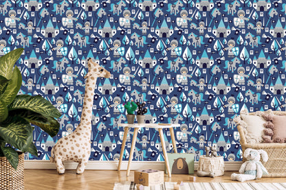 Wallpaper Fairy Tale Knights Horses For The Children's Room