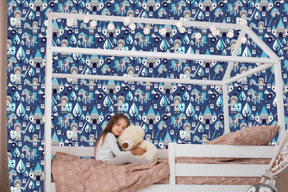 Wallpaper Fairy Tale Knights Horses For The Children's Room