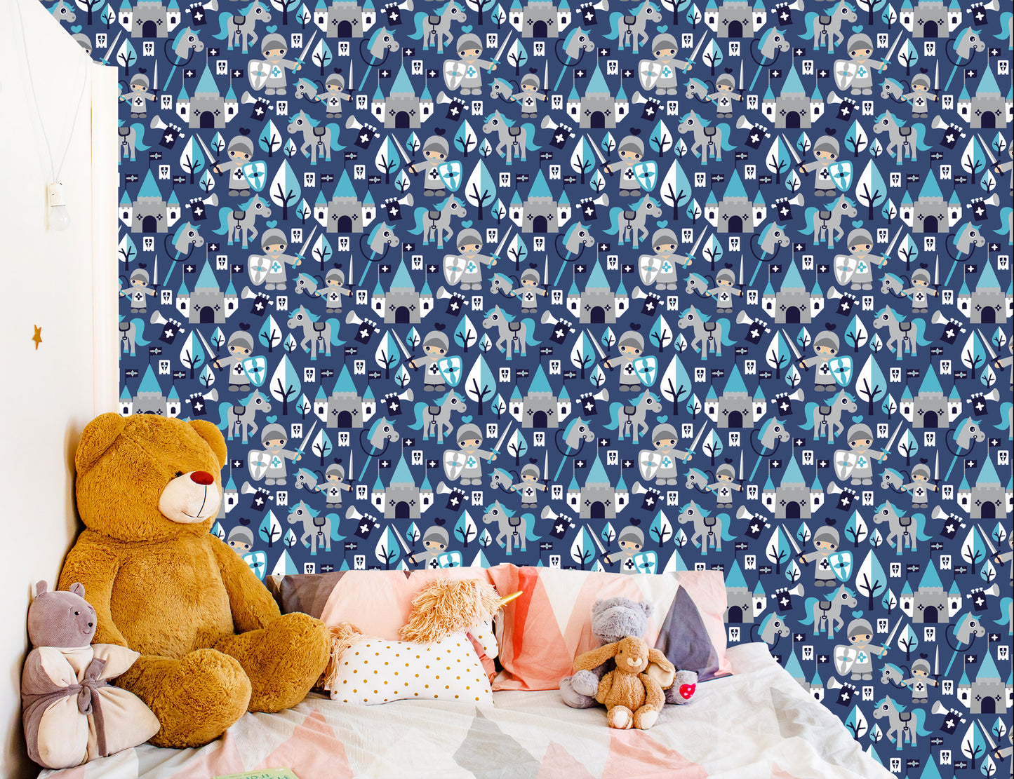 Wallpaper Fairy Tale Knights Horses For The Children's Room