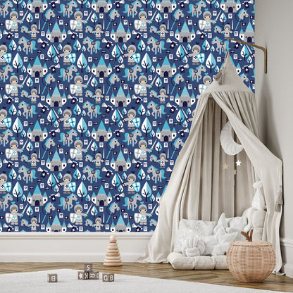 Wallpaper Fairy Tale Knights Horses For The Children's Room