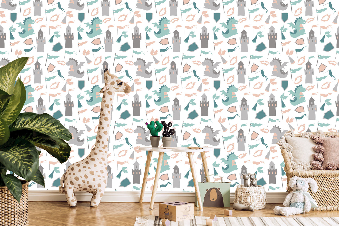 Wallpaper Dragons From A Fairy Tale For A Child's Room