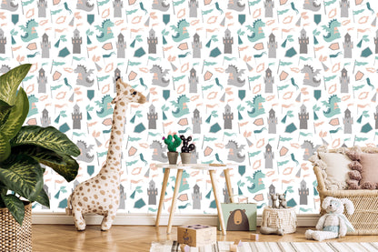 Wallpaper Dragons From A Fairy Tale For A Child's Room