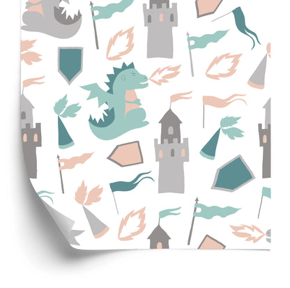Wallpaper Dragons From A Fairy Tale For A Child's Room