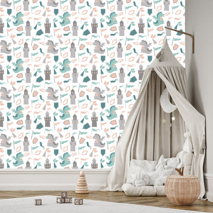Wallpaper Dragons From A Fairy Tale For A Child's Room
