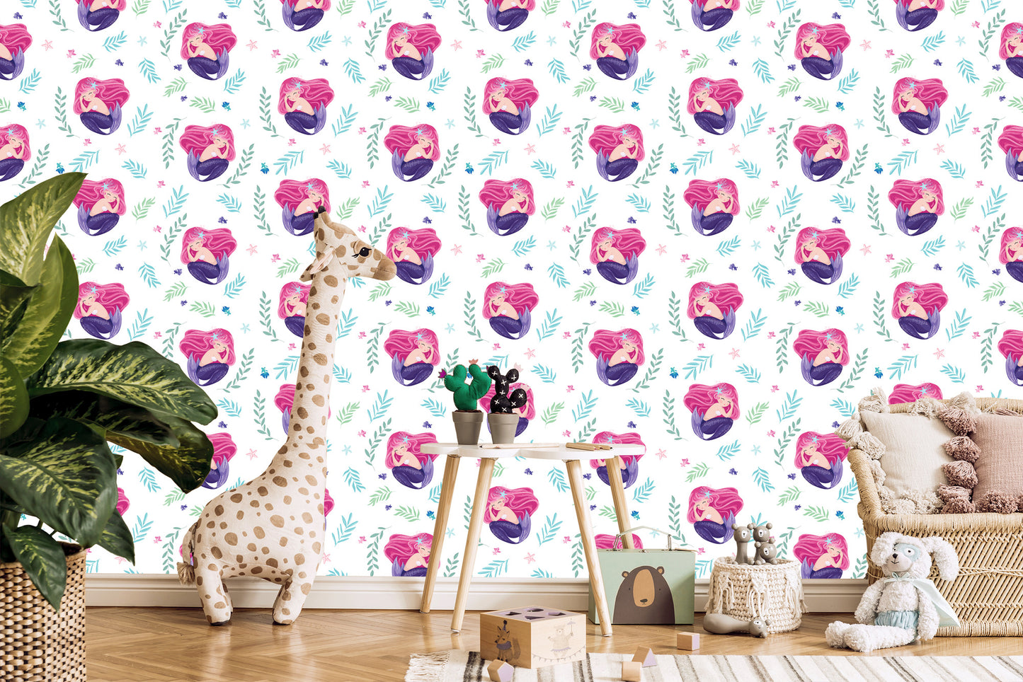 Wallpaper Fairy-Tale Mermaid Plant For A Child's Room