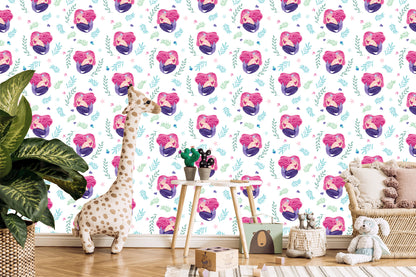 Wallpaper Fairy-Tale Mermaid Plant For A Child's Room