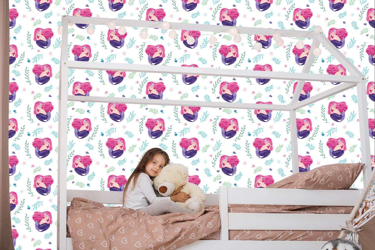Wallpaper Fairy-Tale Mermaid Plant For A Child's Room