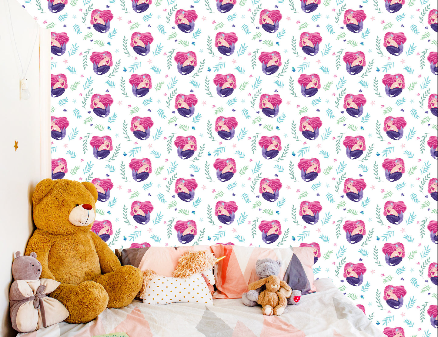Wallpaper Fairy-Tale Mermaid Plant For A Child's Room