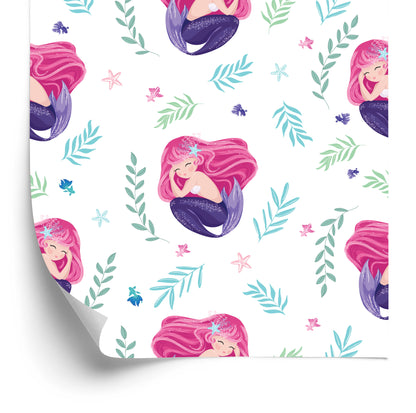 Wallpaper Fairy-Tale Mermaid Plant For A Child's Room