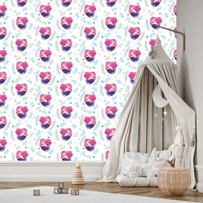 Wallpaper Fairy-Tale Mermaid Plant For A Child's Room