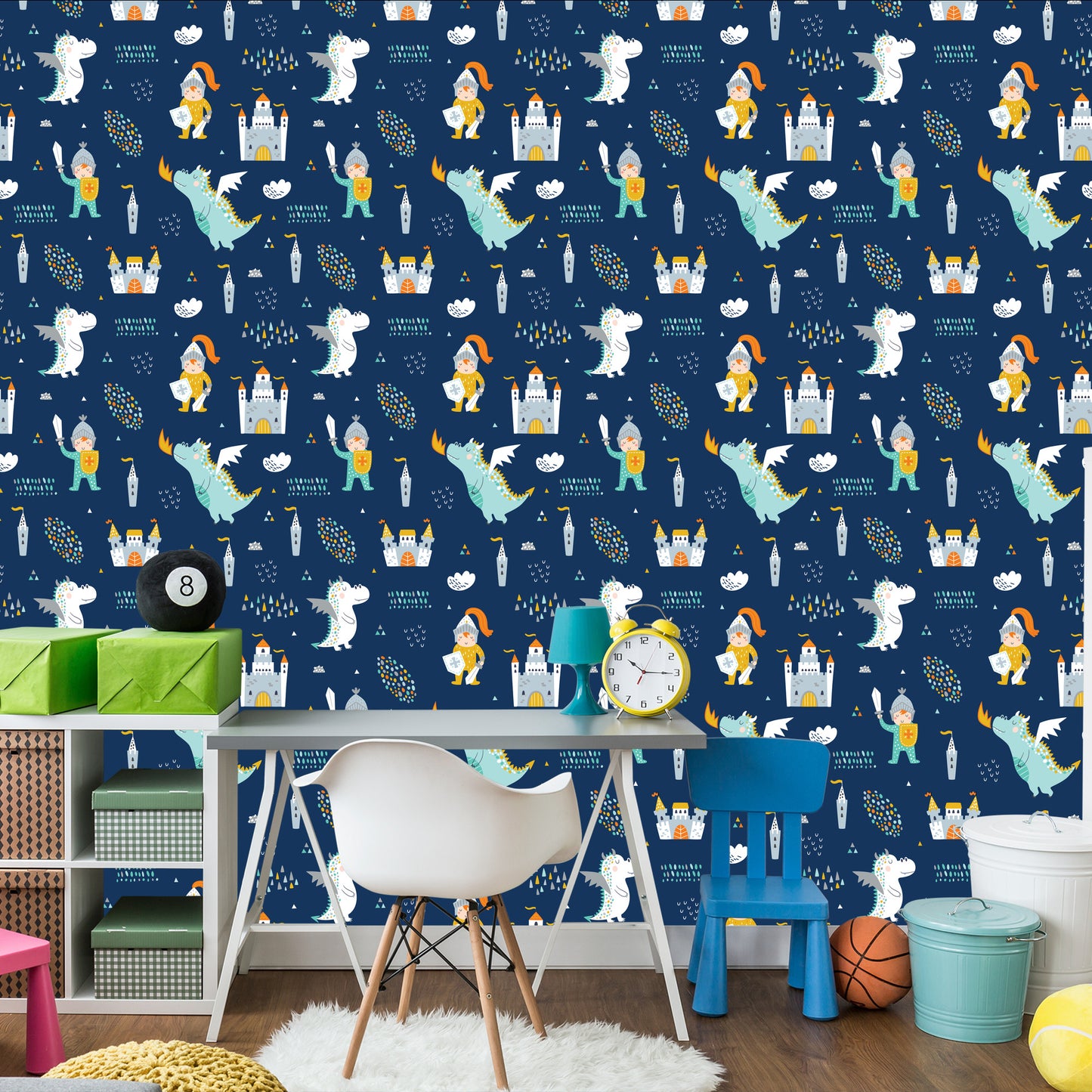 Wallpaper For Children Dragons Fairy Knights