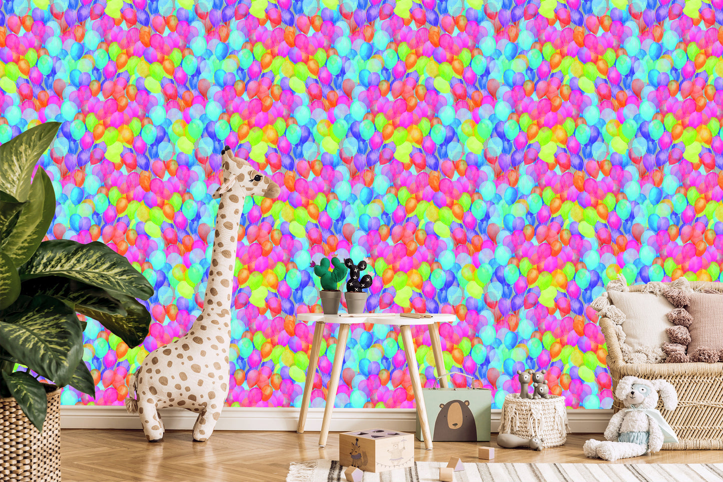Wallpaper Multi-Colored Balloons