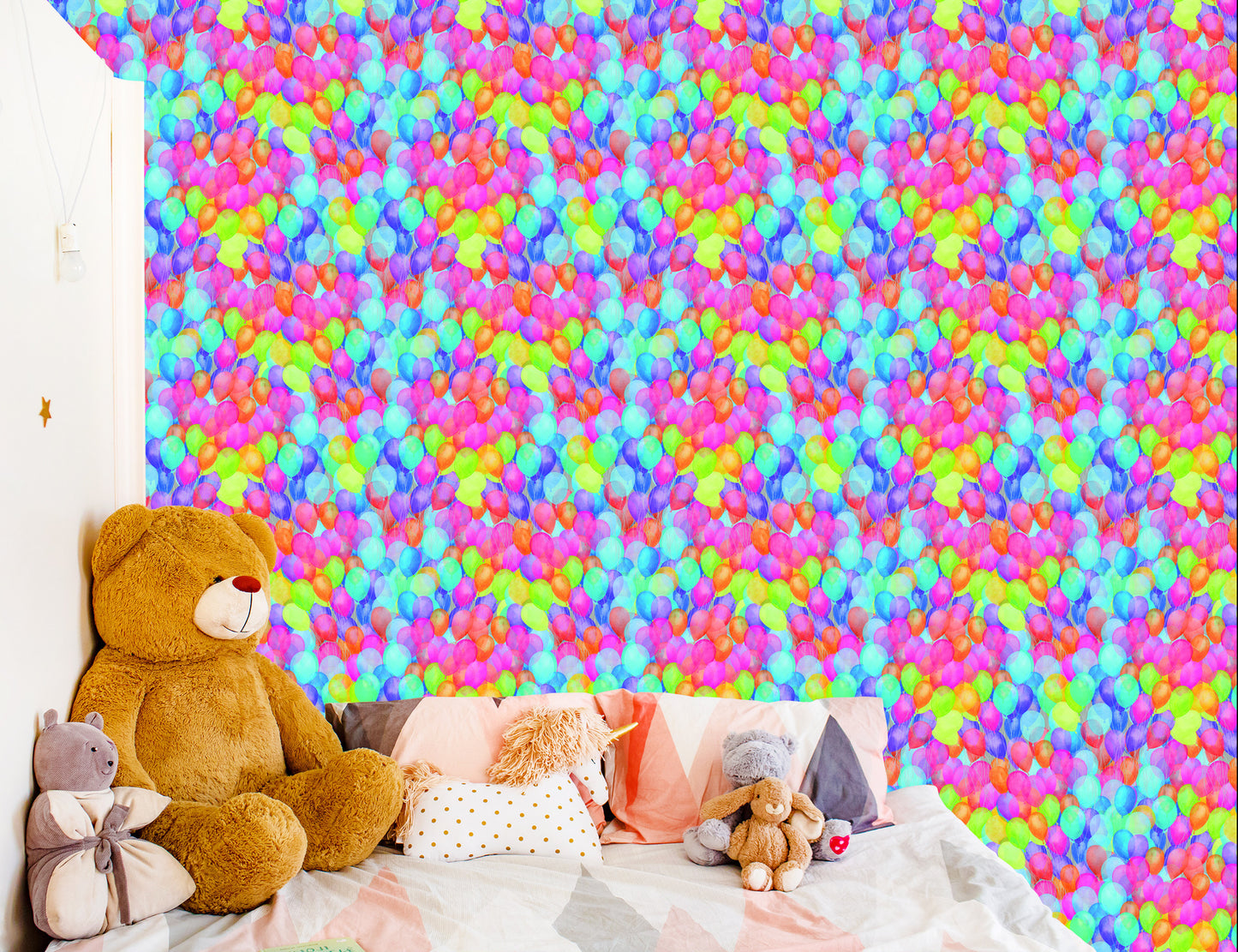Wallpaper Multi-Colored Balloons