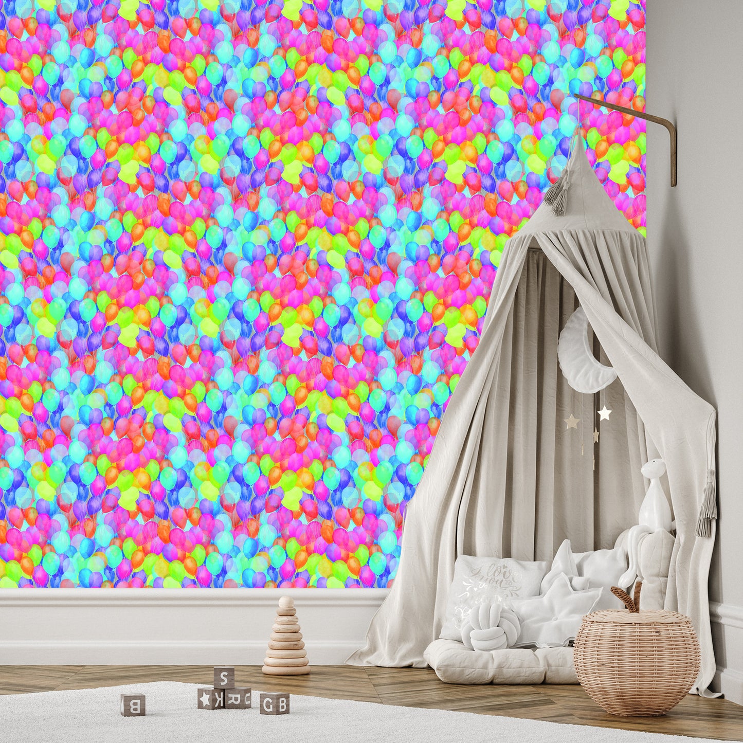 Wallpaper Multi-Colored Balloons