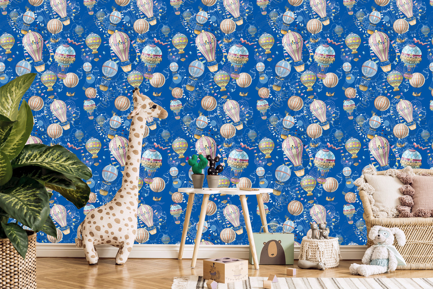 Wallpaper Balloons With A Blue Background