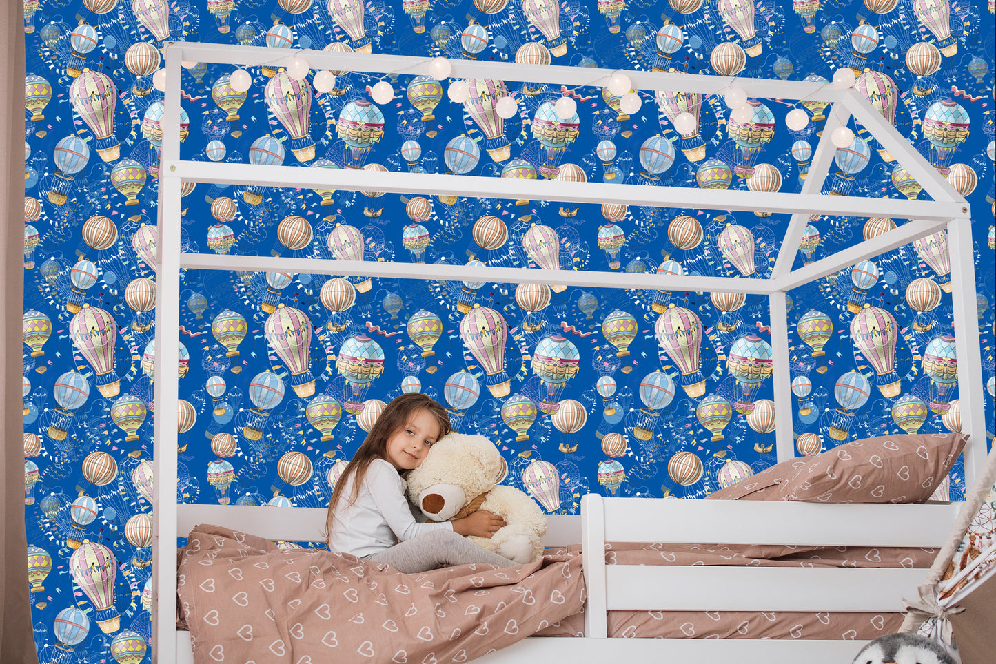 Wallpaper Balloons With A Blue Background