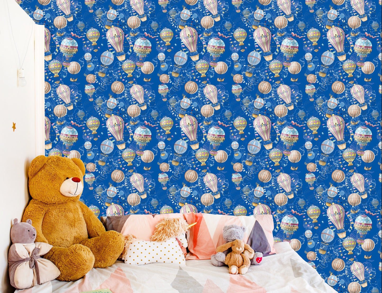 Wallpaper Balloons With A Blue Background
