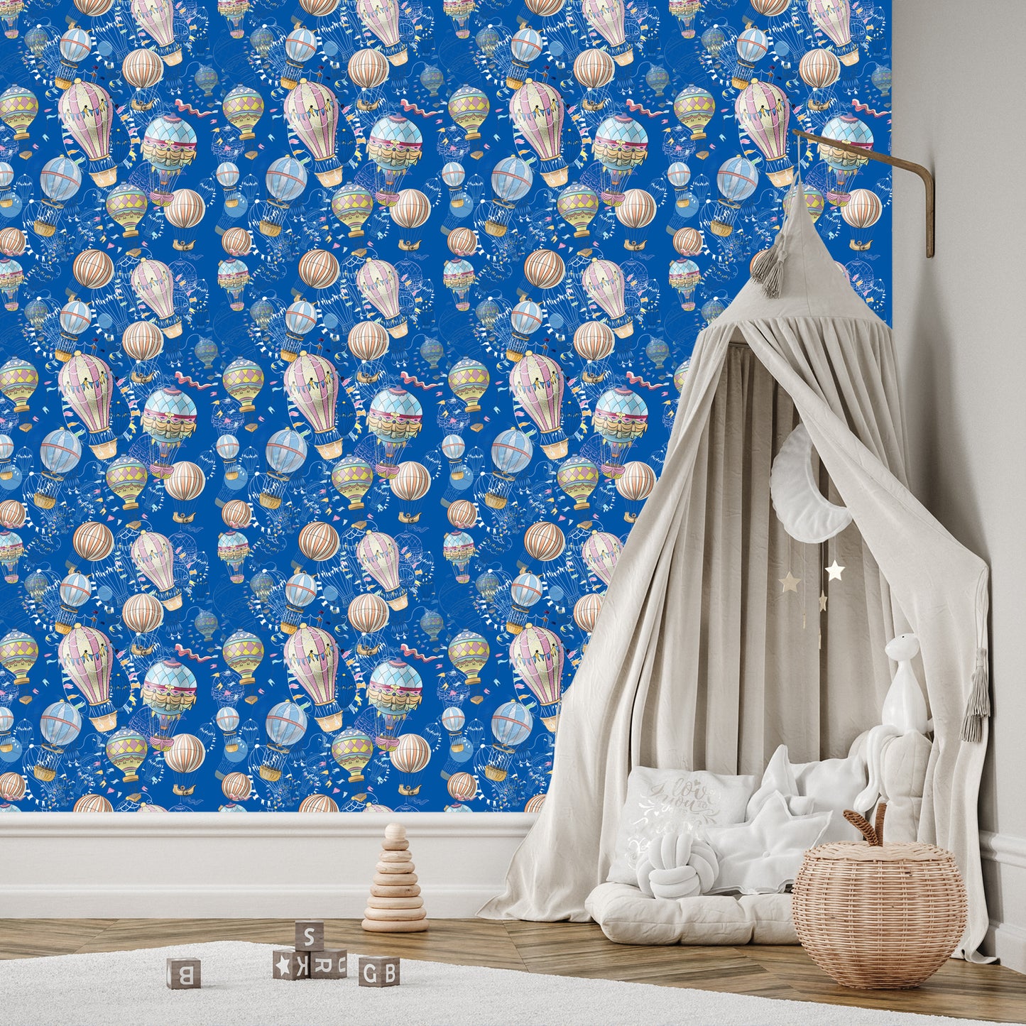 Wallpaper Balloons With A Blue Background