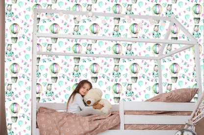 Wallpaper Hippos At Balloons