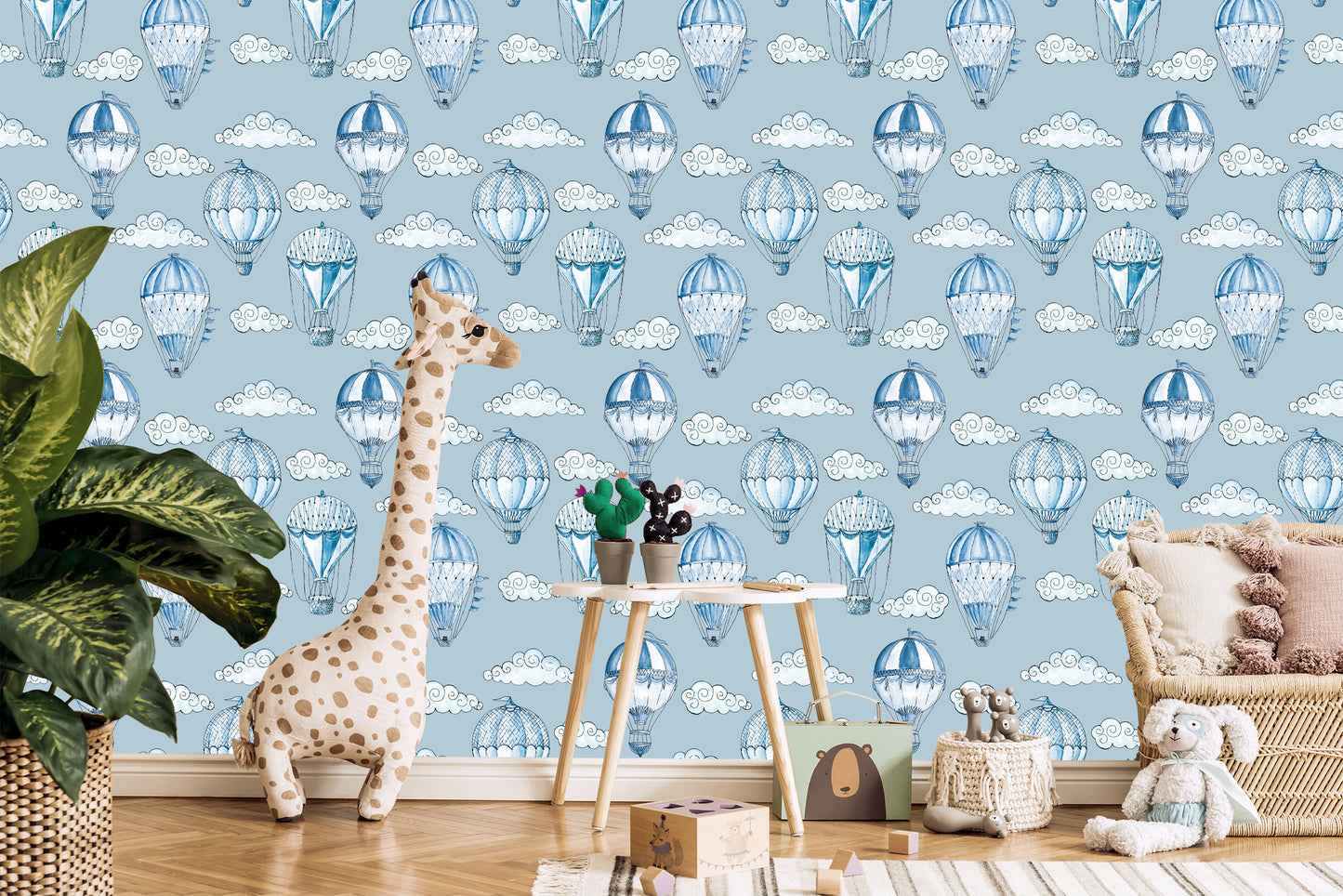 Wallpaper Balloons And Clouds