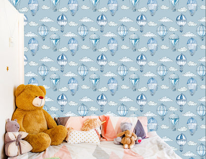 Wallpaper Balloons And Clouds