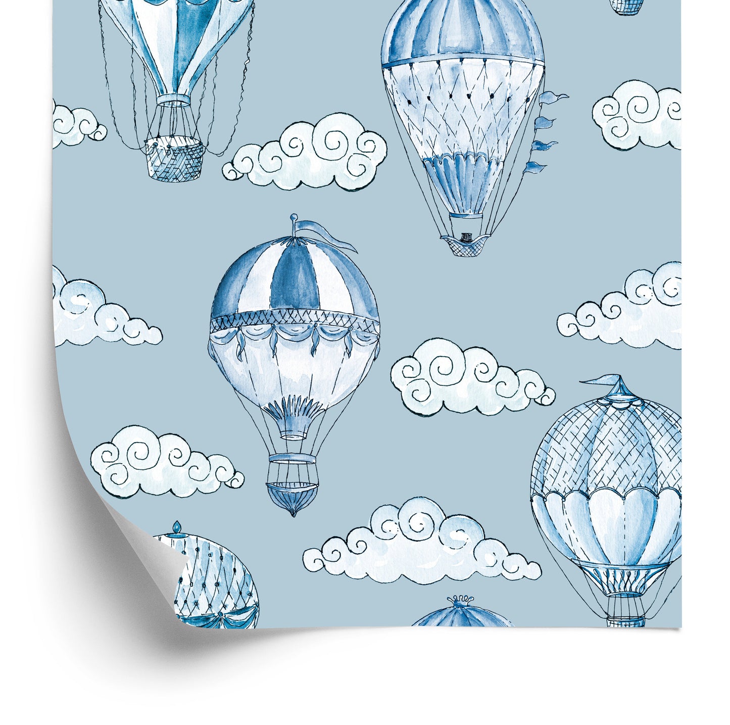 Wallpaper Balloons And Clouds