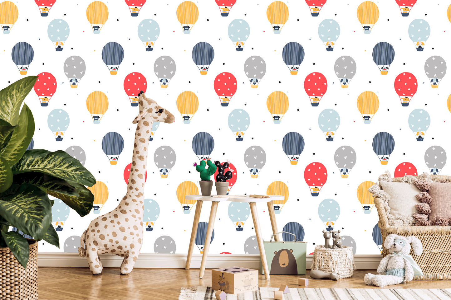 Wallpaper Dogs In Balloons