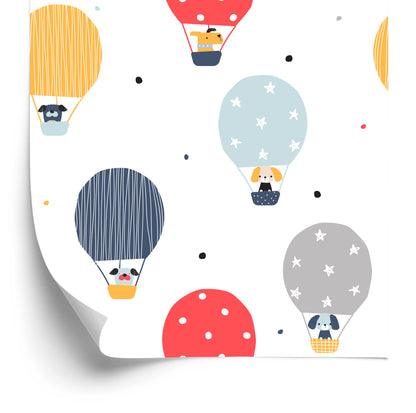 Wallpaper Dogs In Balloons