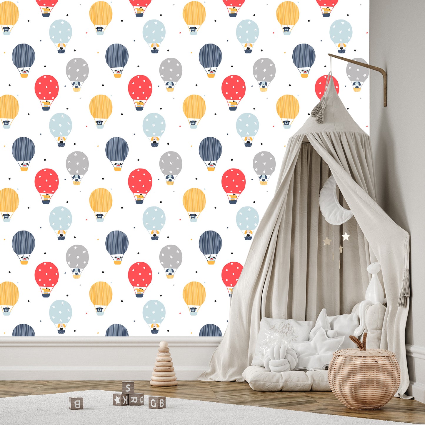 Wallpaper Dogs In Balloons