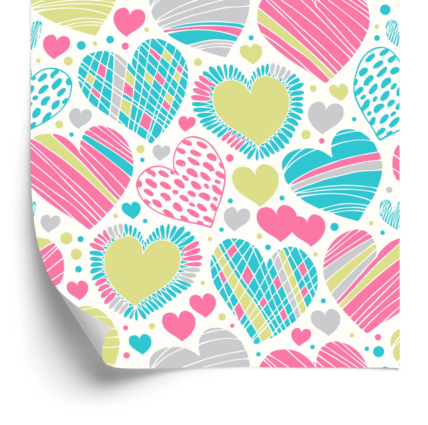 Wallpaper For Children - Beautiful Colorful Hearts