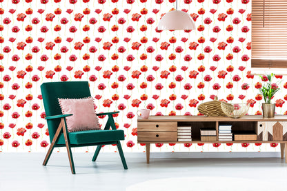 Wallpaper Poppies Painted With Watercolor