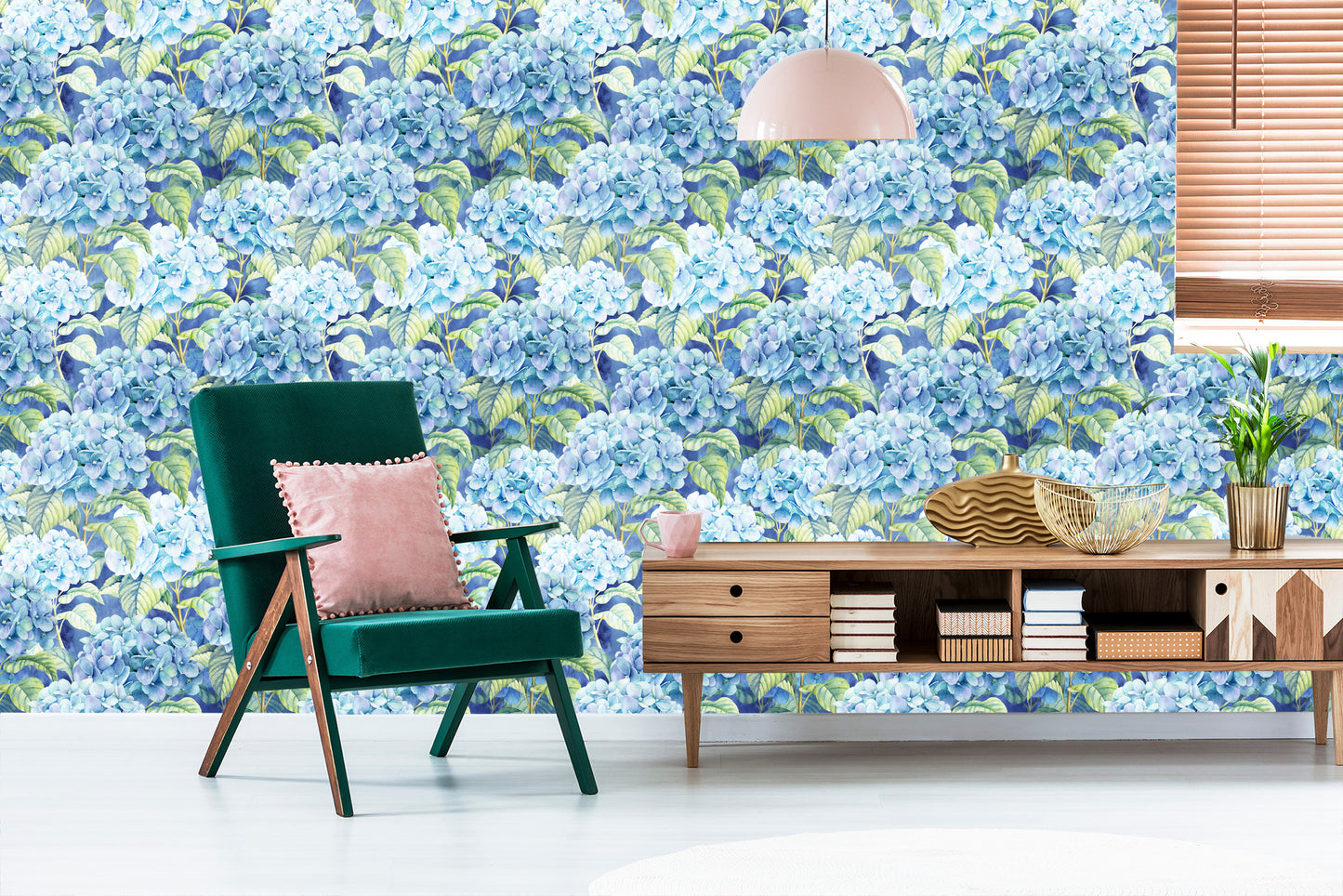Wallpaper Hydrangea With Leaves