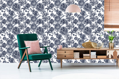Wallpaper Black And White Roses With Carnations