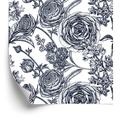 Wallpaper Black And White Roses With Carnations