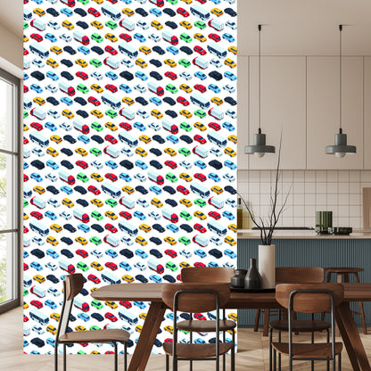 Wallpaper For Children - Colorful Cars, Trucks And Buses