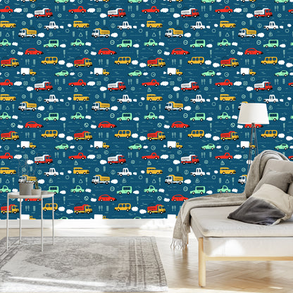 Wallpaper Cars. Colorful Cars. Children's Room