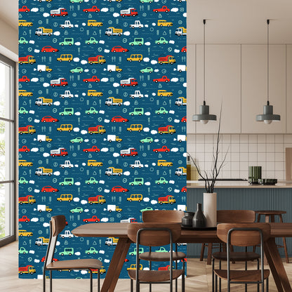 Wallpaper Cars. Colorful Cars. Children's Room