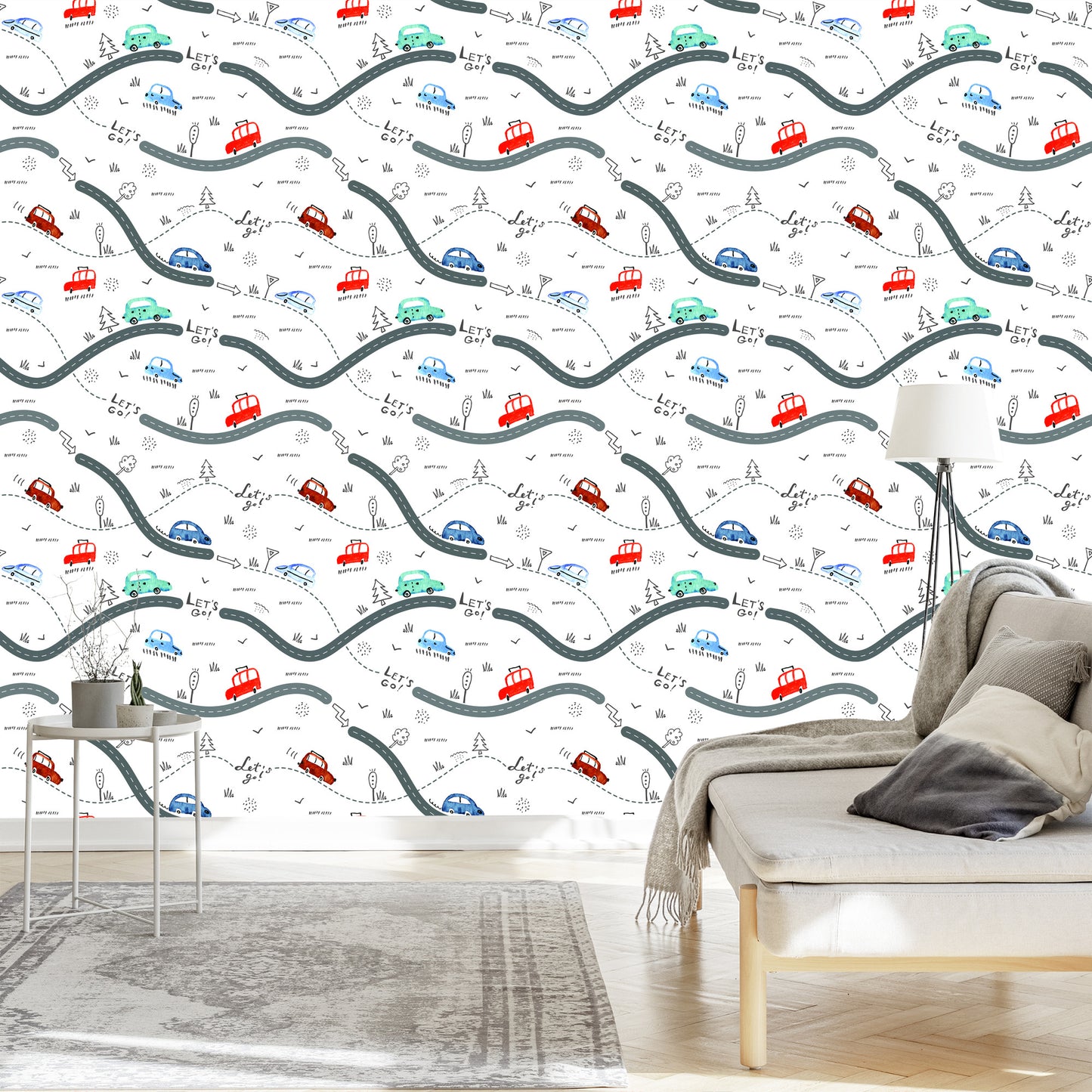 Wallpaper For A Baby's Room, Cars, Children's Room