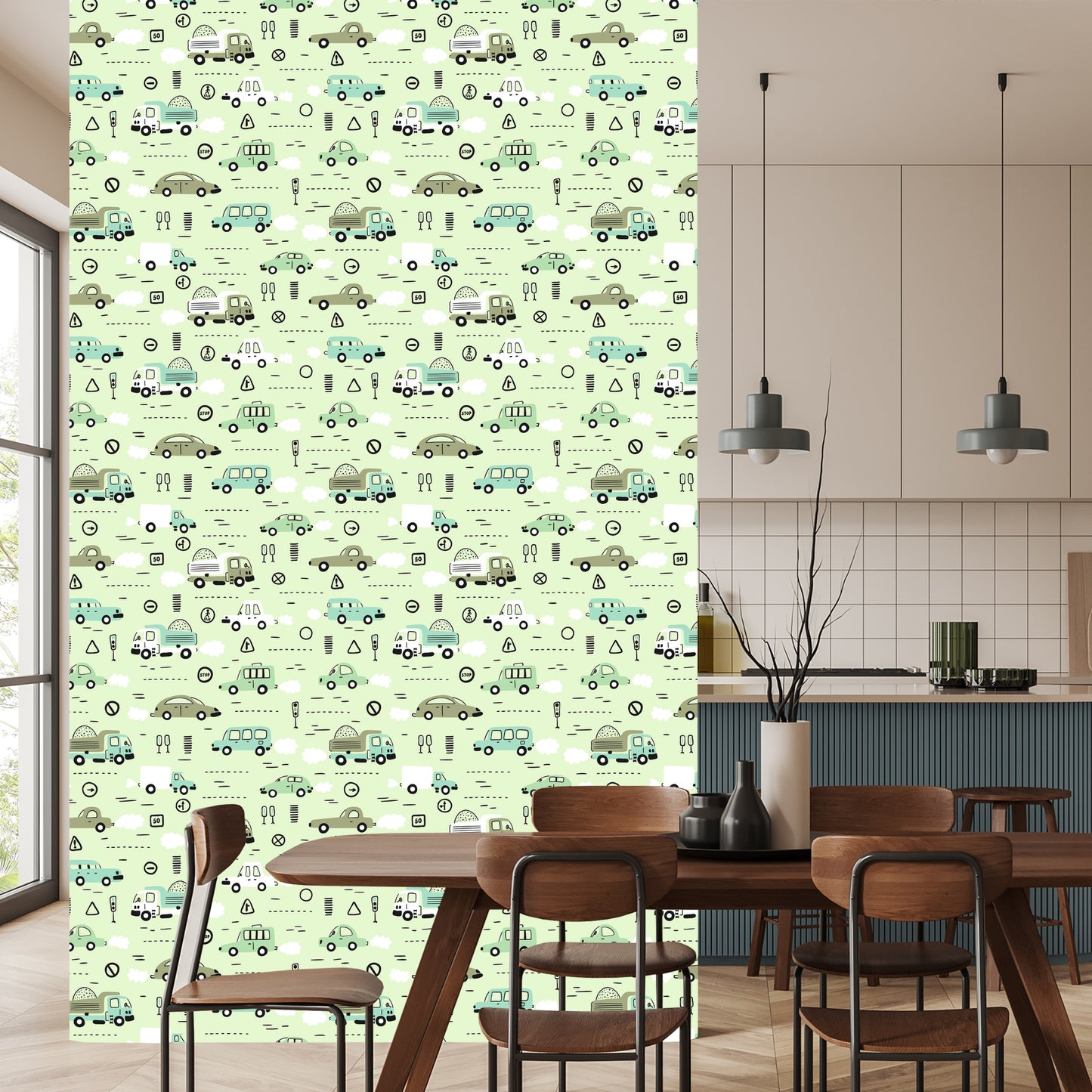 Wallpaper Baby Cars For The Baby's Room