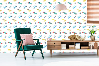Wallpaper With Colorful Cars Cars For A Baby's Room