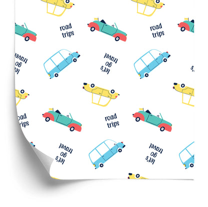 Wallpaper With Colorful Cars Cars For A Baby's Room