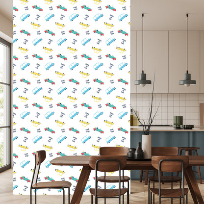 Wallpaper With Colorful Cars Cars For A Baby's Room