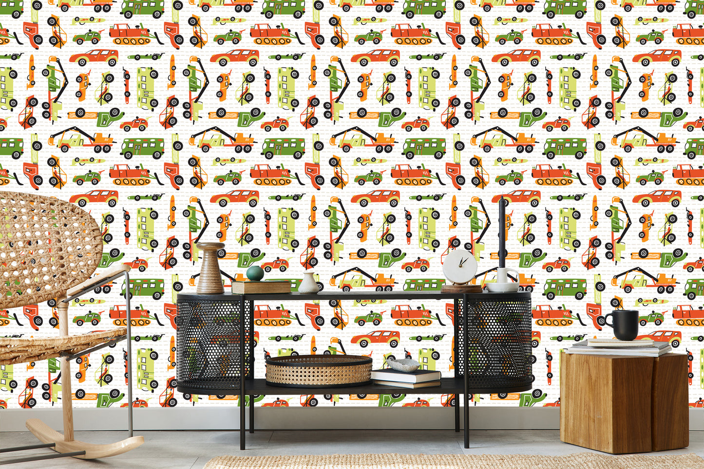 Wallpaper Children's Room With Cars