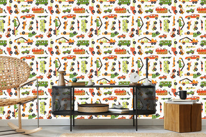 Wallpaper Children's Room With Cars