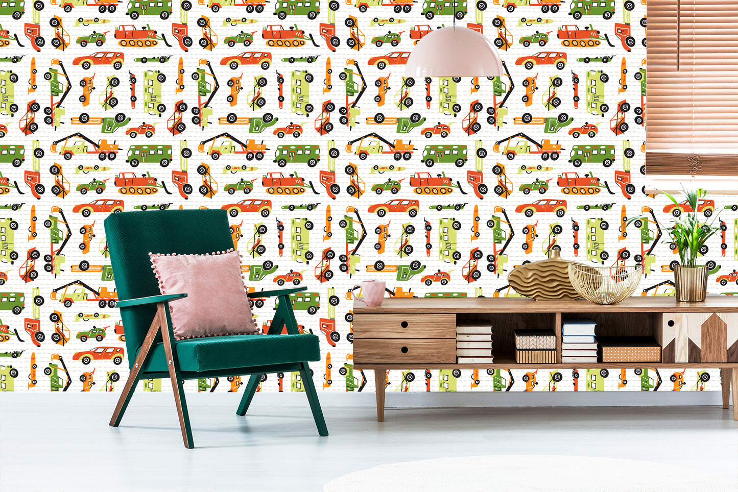 Wallpaper Children's Room With Cars
