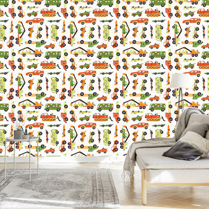 Wallpaper Children's Room With Cars