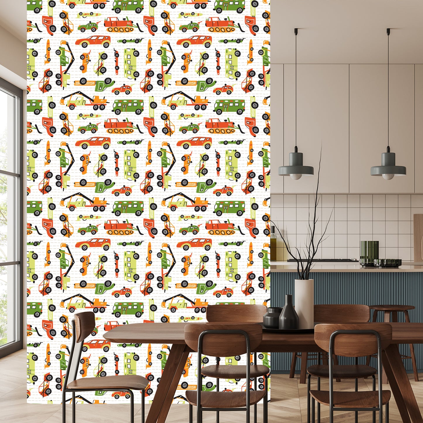 Wallpaper Children's Room With Cars