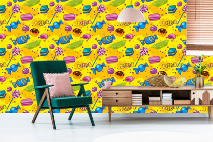 Wallpaper Colorful Comic Sweets