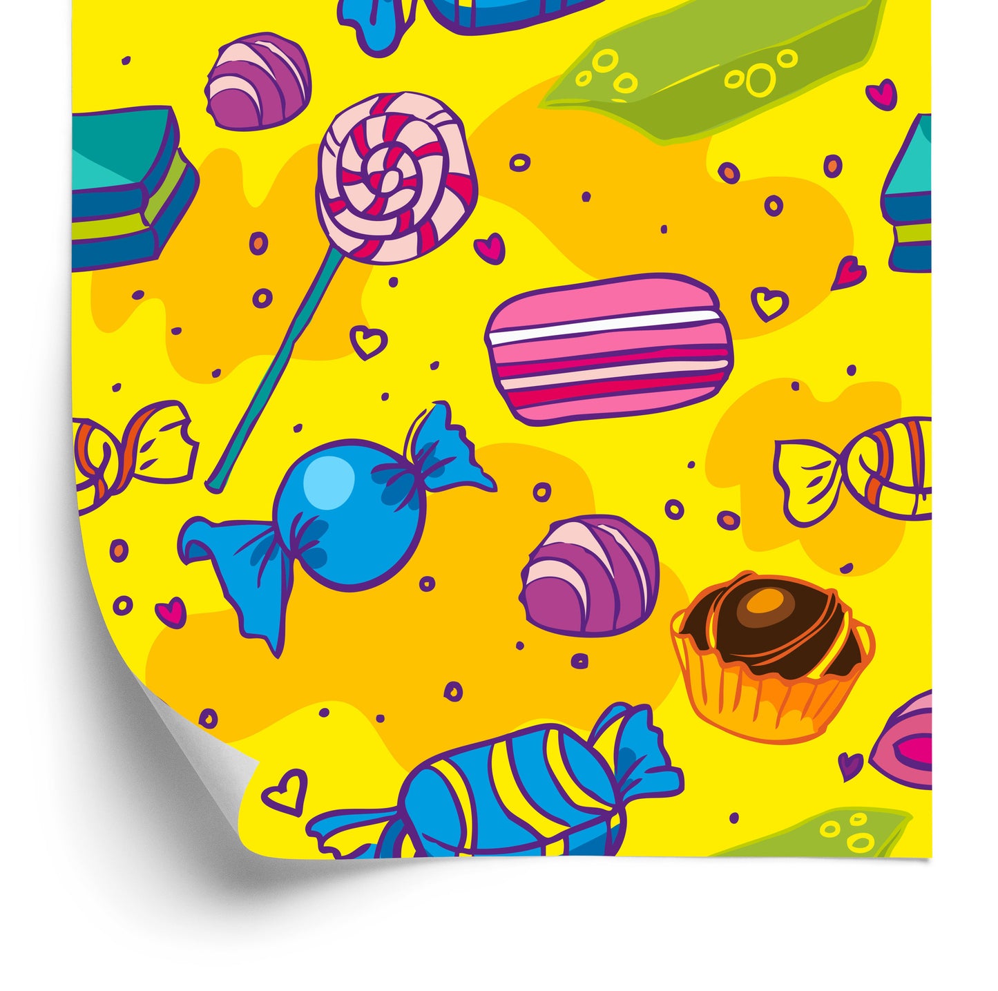 Wallpaper Colorful Comic Sweets
